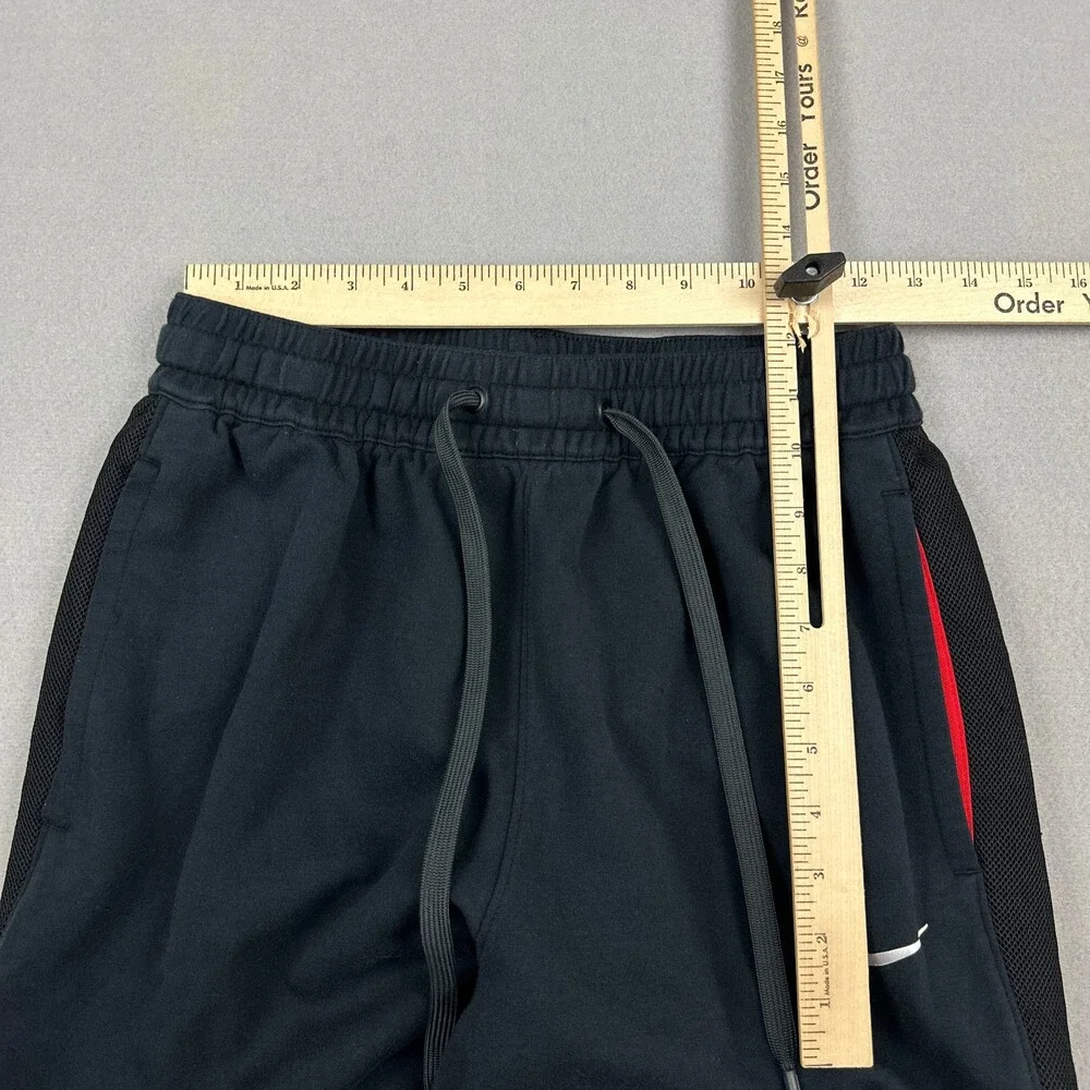Nike Pants Men Large Black Solid Tapered Athletic Dri Fit Drawstring Basketball
